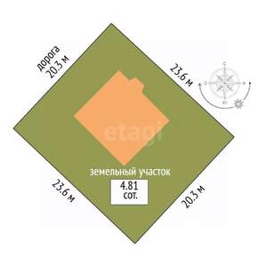 Дом 306м², 3-этажный, участок 5 сот.