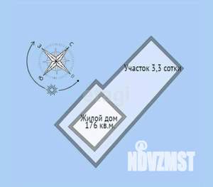 Дом 176м², 2-этажный, участок 3 сот.