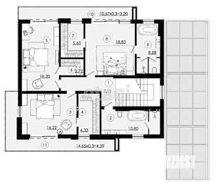 Дом 262м², 2-этажный, участок 5 сот.