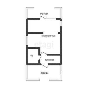 Дом 39м², 1-этажный, участок 4 сот.