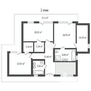 Дом 264м², 2-этажный, участок 5 сот.