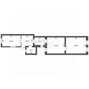 Таунхаус 52м², 1-этажный, участок 3 сот.