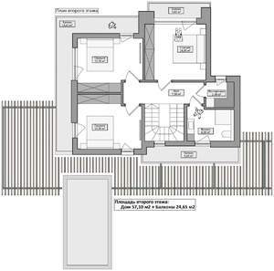 Коттедж 145м², 2-этажный, участок 6 сот.