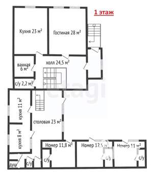 Дом 407м², 3-этажный, участок 4 сот.
