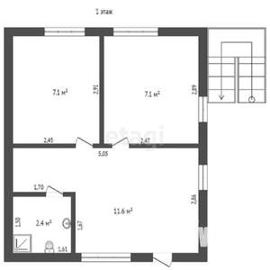 Дом 80м², 3-этажный, участок 2 сот.