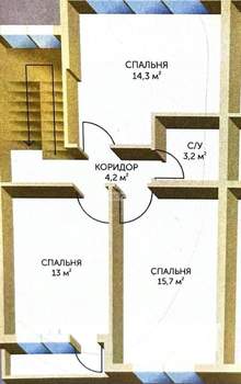 Таунхаус 200м², 2-этажный, участок 2 сот.  