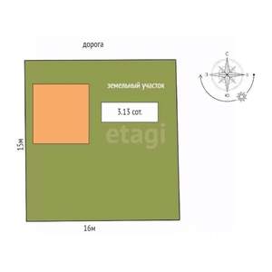 Дом 129м&sup2;, 2-этажный, участок 3 сот.  
