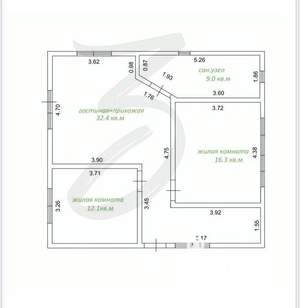 Дом 74м&sup2;, 1-этажный, участок 4 сот.  