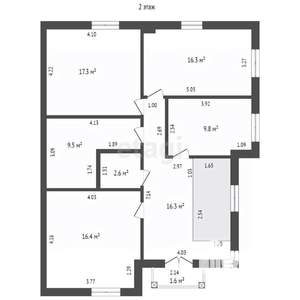 Дом 187м², 2-этажный, участок 8 сот.  