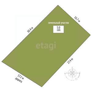 Дом 120м&sup2;, 2-этажный, участок 5 сот.  