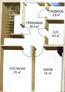 Таунхаус 200м², 2-этажный, участок 2 сот.  