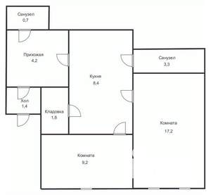 Дом 47м&sup2;, 1-этажный, участок 3 сот.  