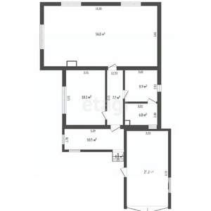 Дом 132м&sup2;, 1-этажный, участок 6 сот.  