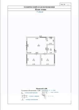 Коттедж 60м&sup2;, 1-этажный, участок 4 сот.  