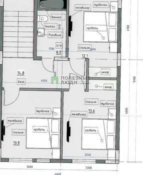 Дом 335м&sup2;, 2-этажный, участок 6 сот.  
