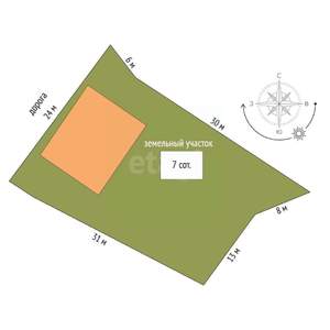 Дом 195м&sup2;, 2-этажный, участок 7 сот.  