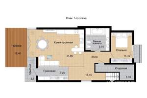 Коттедж 293м&sup2;, 3-этажный, участок 4 сот.  