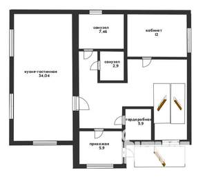 Дом 304м², 2-этажный, участок 4 сот.  