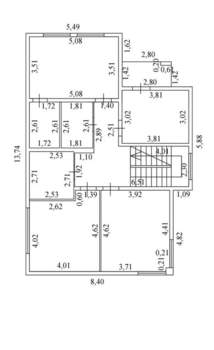 Дом 350м&sup2;, 3-этажный, участок 4 сот.  