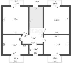 Дом 162м², 2-этажный, участок 3 сот.  
