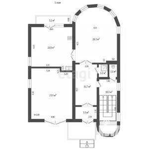 Дом 353м², 3-этажный, участок 7 сот.  