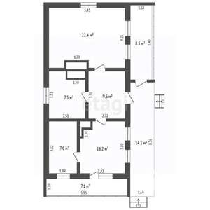 Дом 63м&sup2;, 1-этажный, участок 15 сот.  