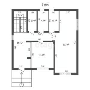 Дом 170м², 2-этажный, участок 4 сот.  
