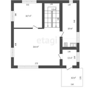 Дом 156м², 3-этажный, участок 2 сот.  