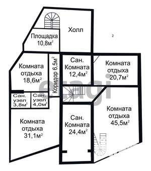 Дом 529м², 3-этажный, участок 6 сот.  