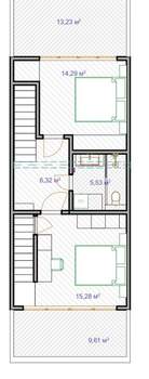 Дом 156м&sup2;, 3-этажный, участок 3 сот.  
