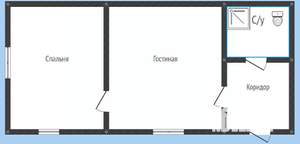 Дом 80м&sup2;, 1-этажный, участок 6 сот.  