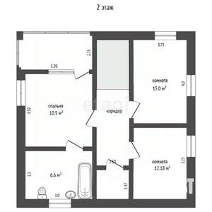 Дом 120м², 2-этажный, участок 3 сот.  