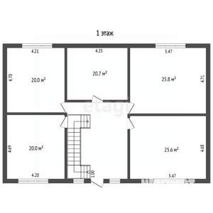 Дом 283м&sup2;, 2-этажный, участок 6 сот.  