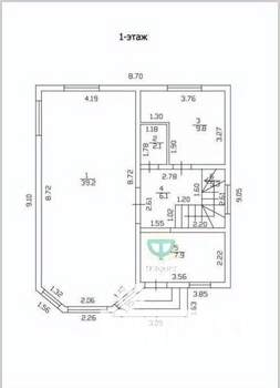 Коттедж 140м², 2-этажный, участок 3 сот.  