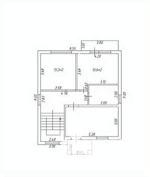 Дом 163м&sup2;, 2-этажный, участок 3 сот.  