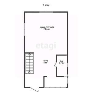 Дом 94м&sup2;, 2-этажный, участок 2 сот.  