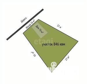 Дом 61м², 2-этажный, участок 8 сот.  