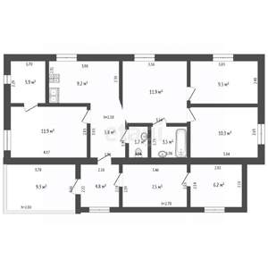 Дом 86м&sup2;, 1-этажный, участок 4 сот.  