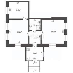 Дом 65м&sup2;, 1-этажный, участок 6 сот.  