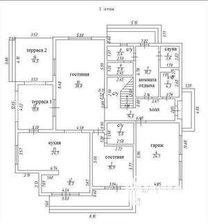 Дом 316м², 3-этажный, участок 7 сот.  