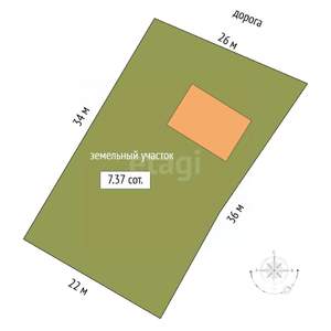 Дом 108м&sup2;, 3-этажный, участок 7 сот.  