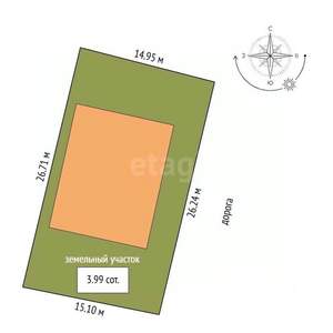 Дом 376м&sup2;, 3-этажный, участок 4 сот.  