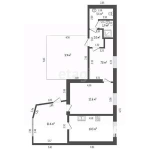 Дом 70м&sup2;, 1-этажный, участок 5 сот.  