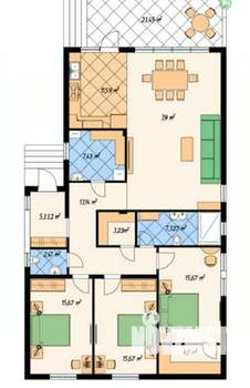 Дом 150м&sup2;, 1-этажный, участок 6 сот.  