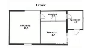 Дом 71м², 1-этажный, участок 6 сот.  