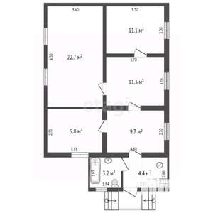 Дом 78м&sup2;, 1-этажный, участок 5 сот.  