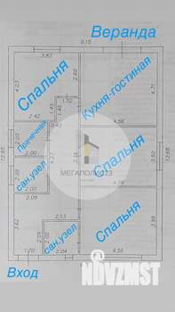 Дом 110м², 1-этажный, участок 3 сот.  