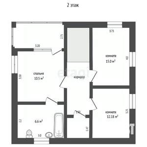 Дом 120м&sup2;, 2-этажный, участок 3 сот.  