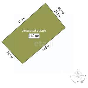 Дом 37м&sup2;, 1-этажный, участок 11 сот.  