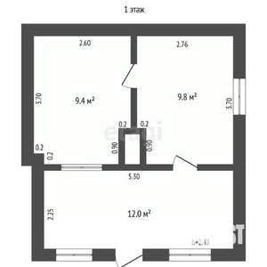 Дом 31м², 1-этажный, участок 3 сот.  